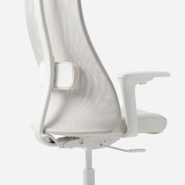 JÄRVFJÄLLET Office chair with armrests, Grann white