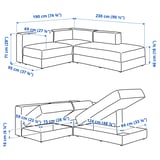 JÄTTEBO Mod crnr sofa 2,5-seat w chaise lng, right/Samsala grey-beige