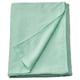 Image shows mint green JÄTTETUJA blanket, folded, soft, lightweight cotton terry texture.