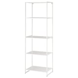 JOSTEIN Shelving unit, in/outdoor/metal white, 61x40x180 cm