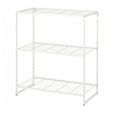 JOSTEIN Shelving unit, in/outdoor/wire white, 81x40x90 cm