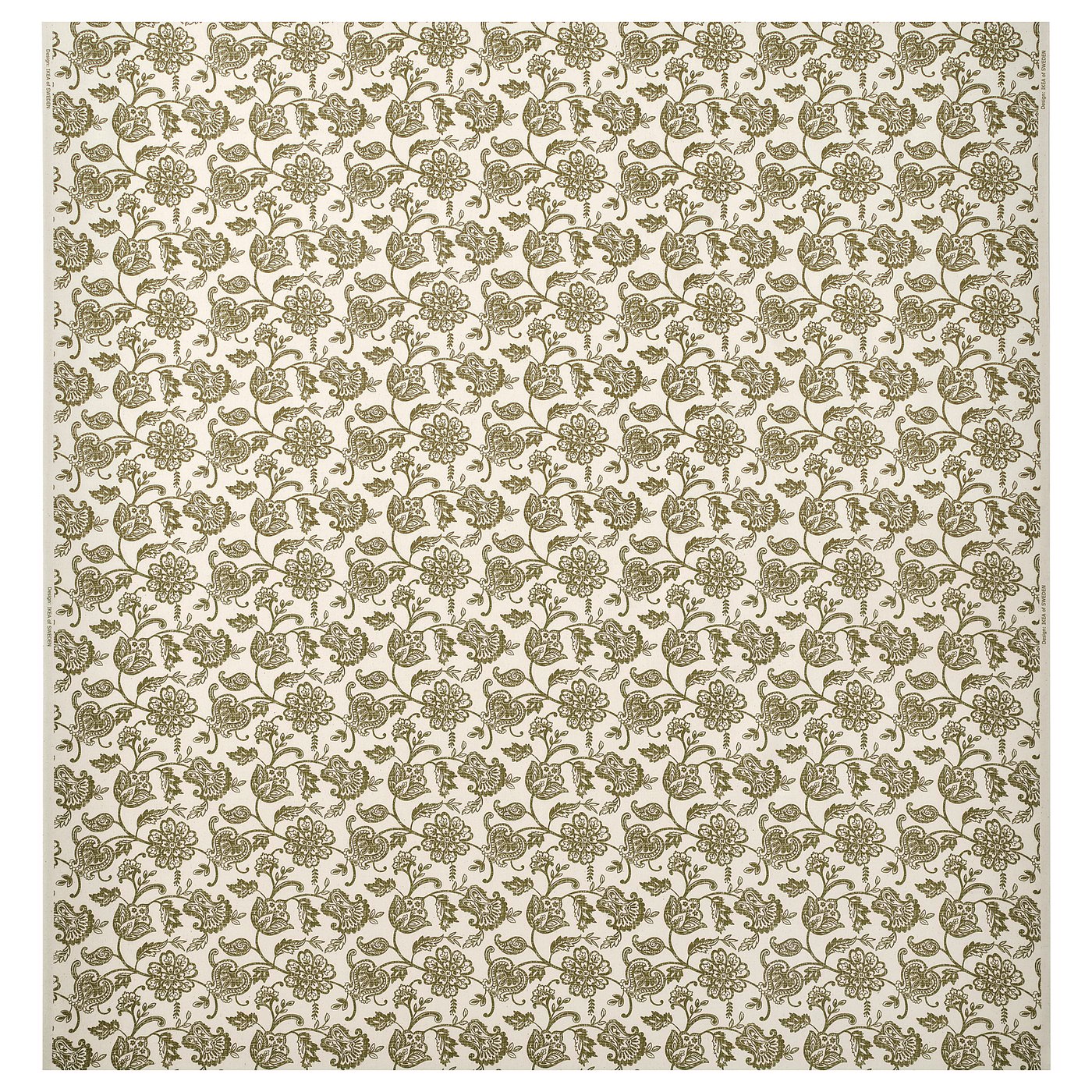 JUNIMAGNOLIA fabric, natural/green, 150 cm - IKEA
