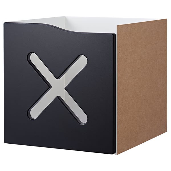 KALLAX Insert with door black/xpattern IKEA