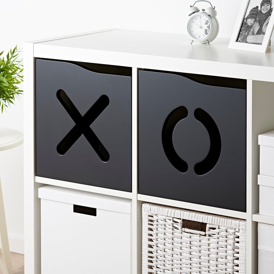 KALLAX Insert with door black/xpattern IKEA