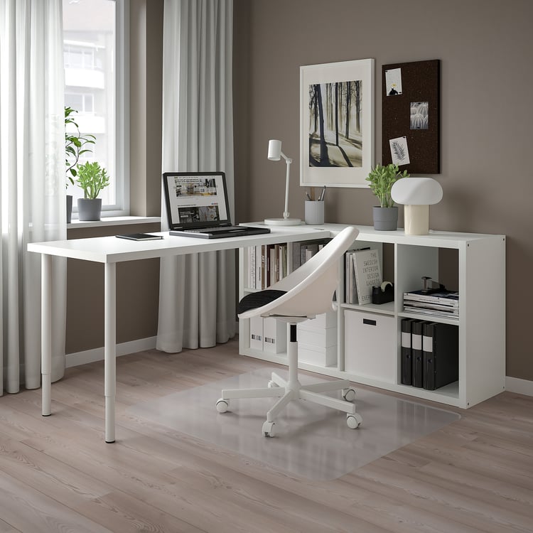 KALLAX / LAGKAPTEN desk combination, white, 77x179x147 cm IKEA