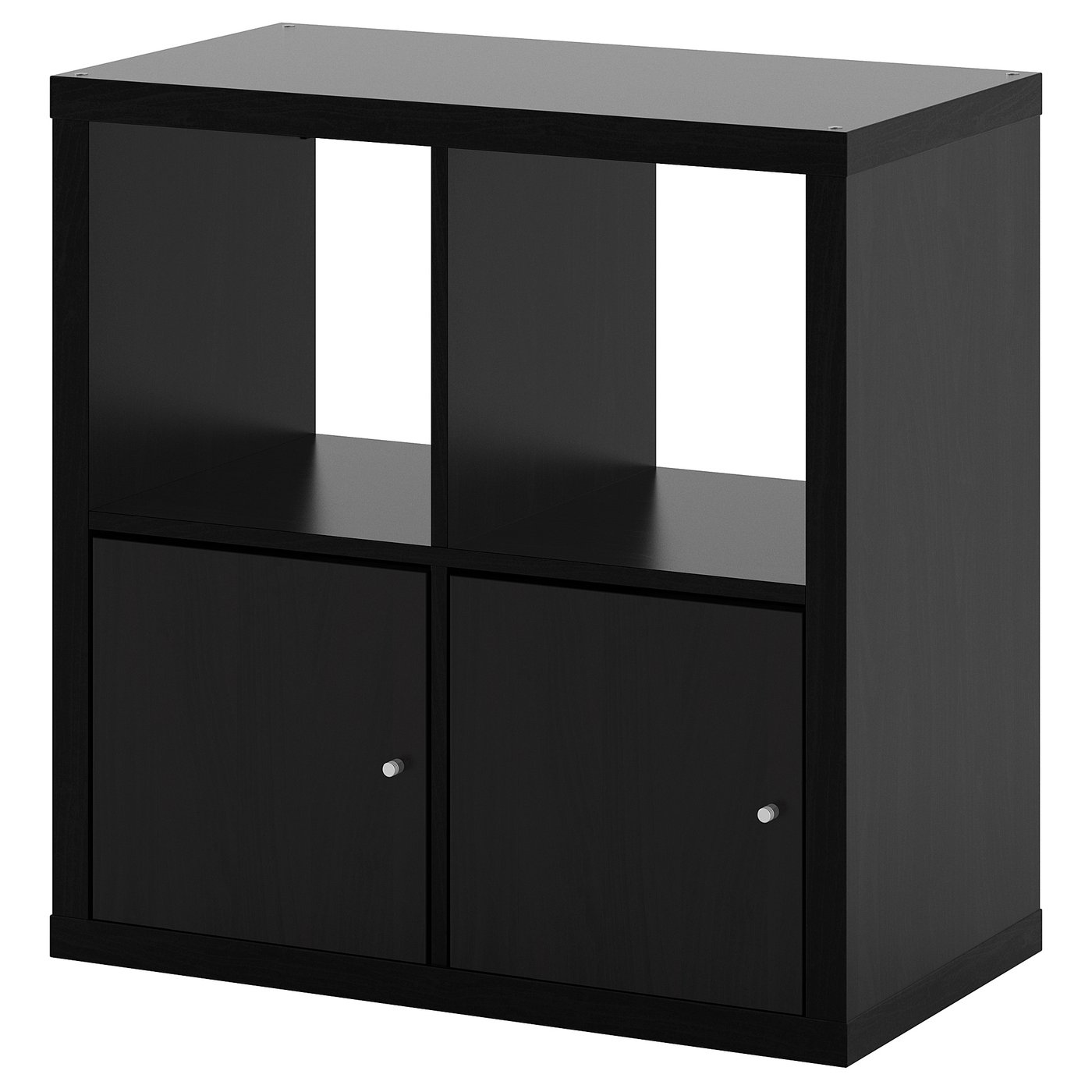KALLAX Shelving Unit With Doors Black brown 77x77 Cm IKEA kallax-shelving-unit-with-doors-black-brown-77x77-cm-ikea