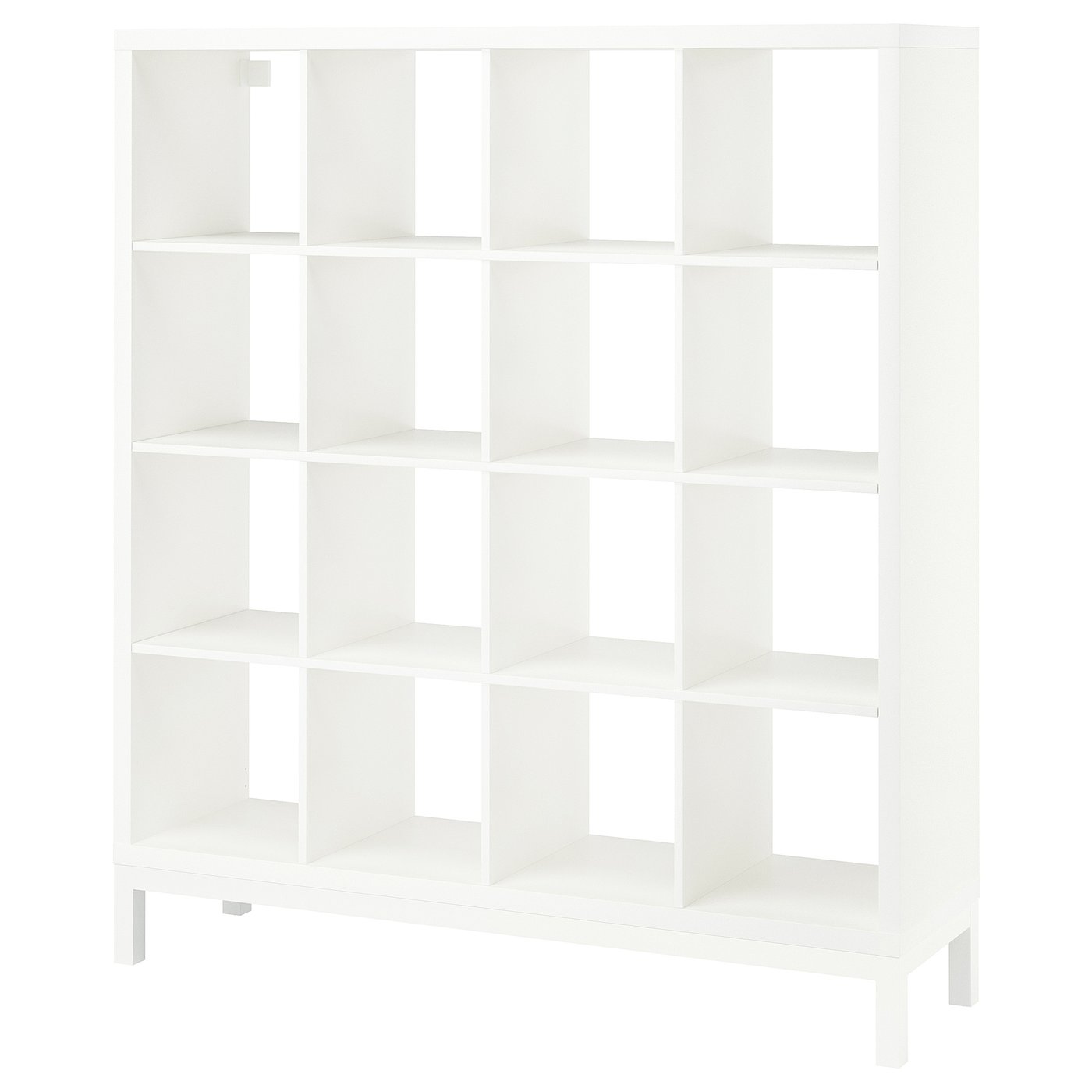 KALLAX shelving unit with underframe, white/white, 147x164 cm IKEA