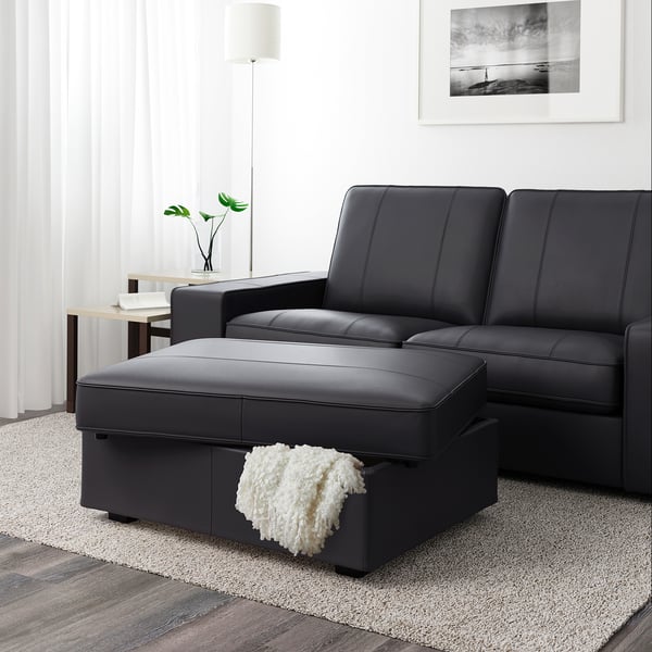 KIVIK Footstool, Grann/Bomstad black