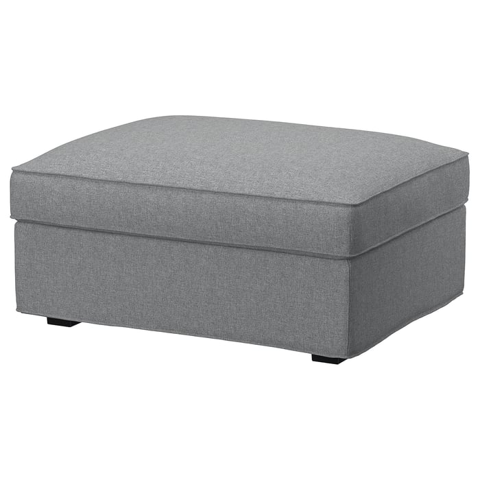 KIVIK footstool with storage, Tibbleby beige/grey IKEA