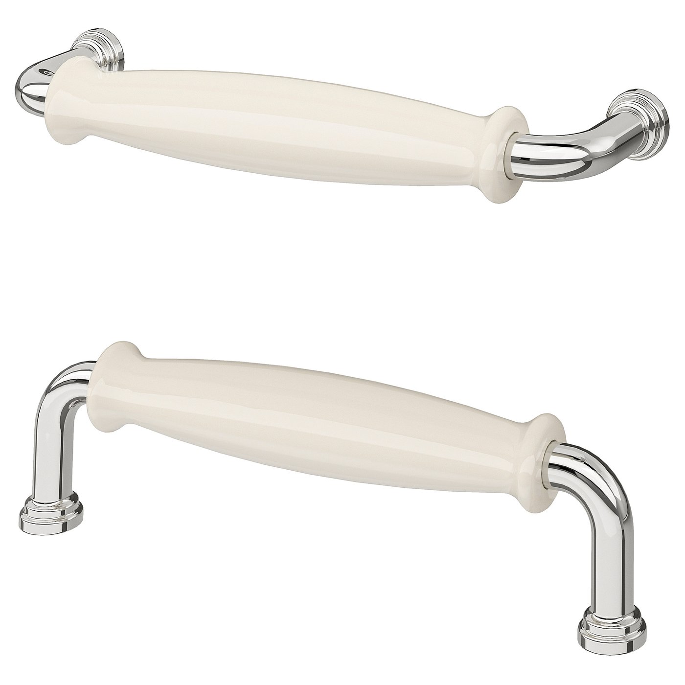 KLINGSTORP Handle Off white chrome plated 141 Mm IKEA