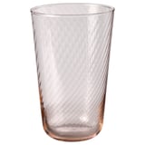 KLIPPLAX Glass, striped pink, 40 cl