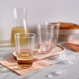KLIPPLAX Glass, striped pink, 40 cl