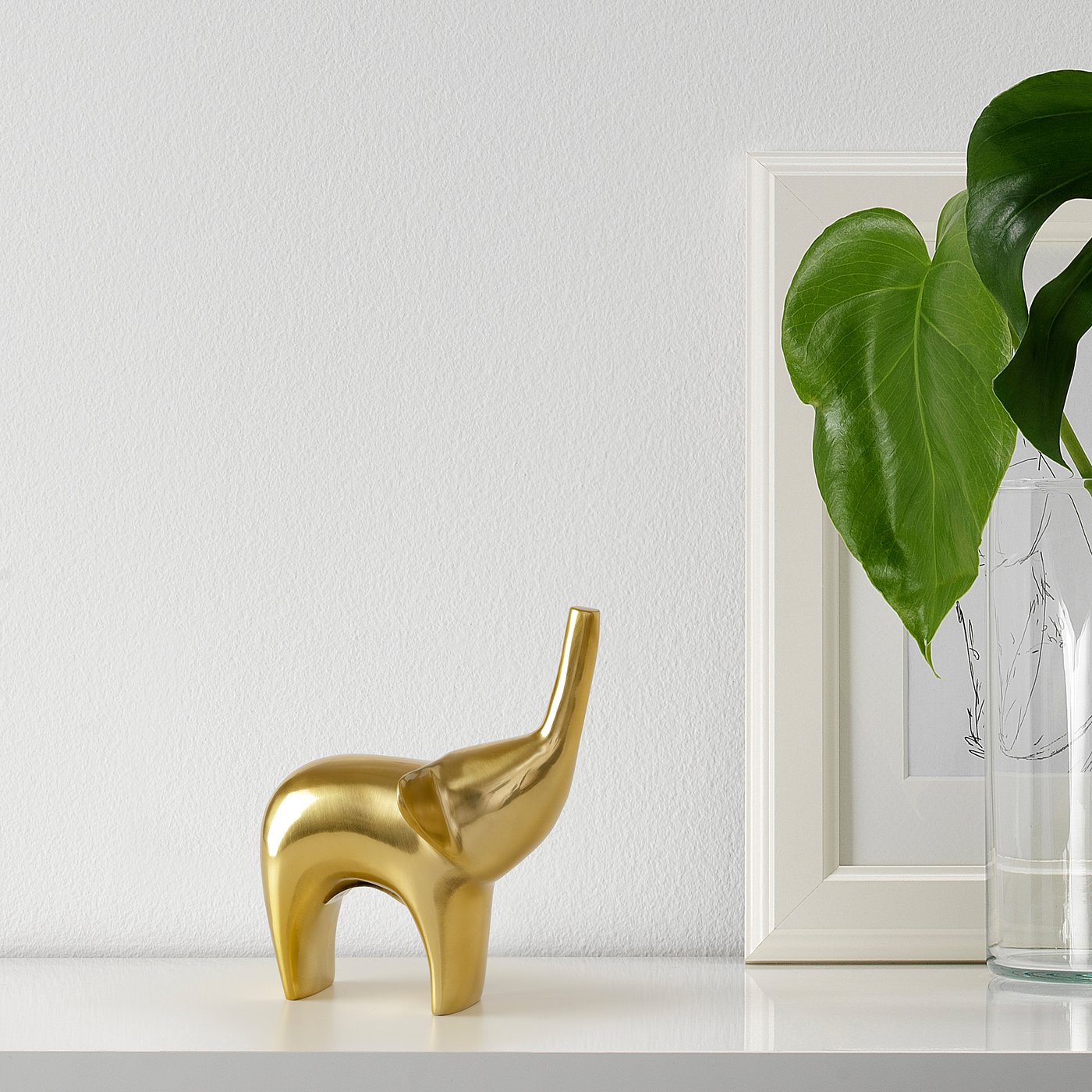 KNASTRIGT decoration, elephant gold-colour - IKEA