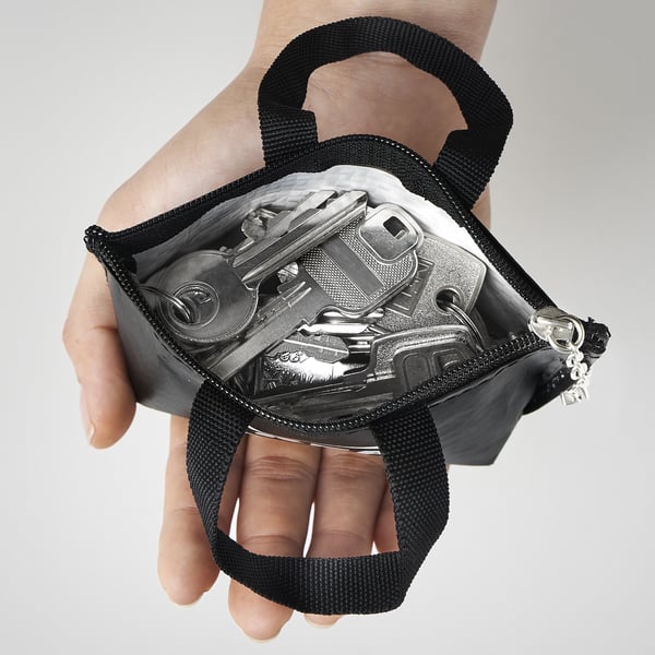 KNÖLIG Key ring, small black, 9x7 cm