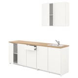 KNOXHULT Kitchen, white, 200x61 cm