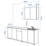 KNOXHULT Kitchen, white, 200x61 cm