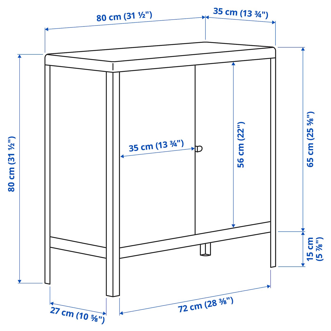 KOLBJÖRN cabinet in/outdoor, beige, 80x81 cm - IKEA