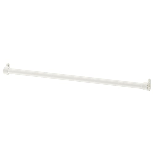 KOMPLEMENT: white clothes rail, steel, straight line, wall-mounted.