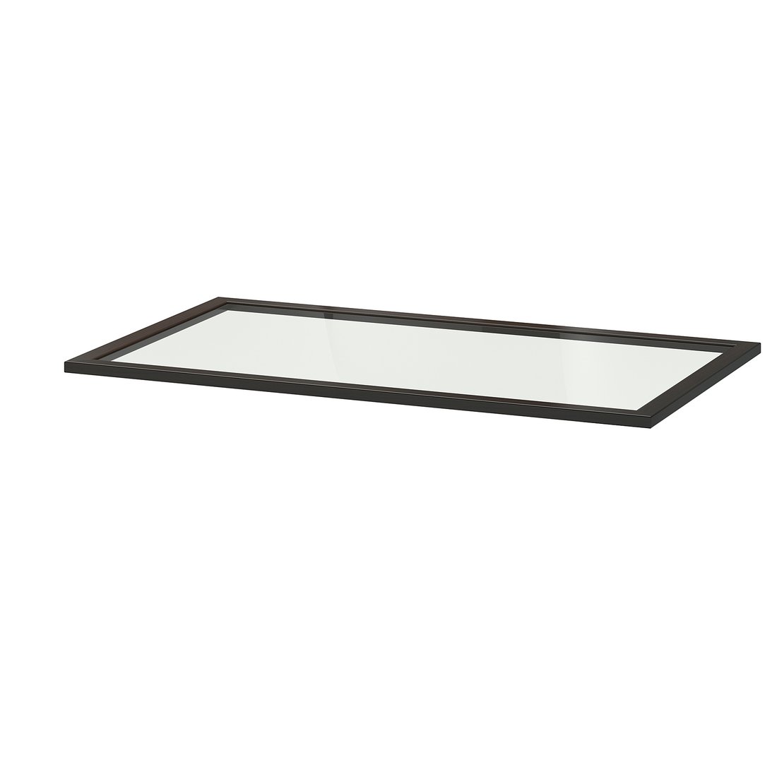 KOMPLEMENT Glass shelf, blackbrown, 100x58 cm IKEA