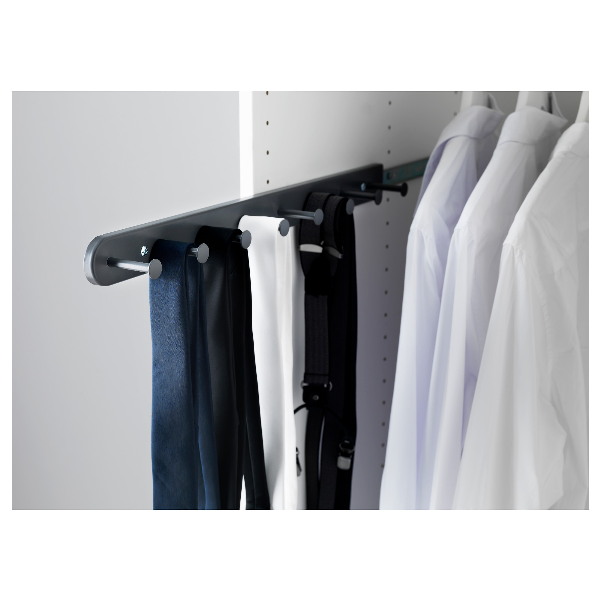 KOMPLEMENT Pull-out multi-use hanger, dark grey, 58 cm