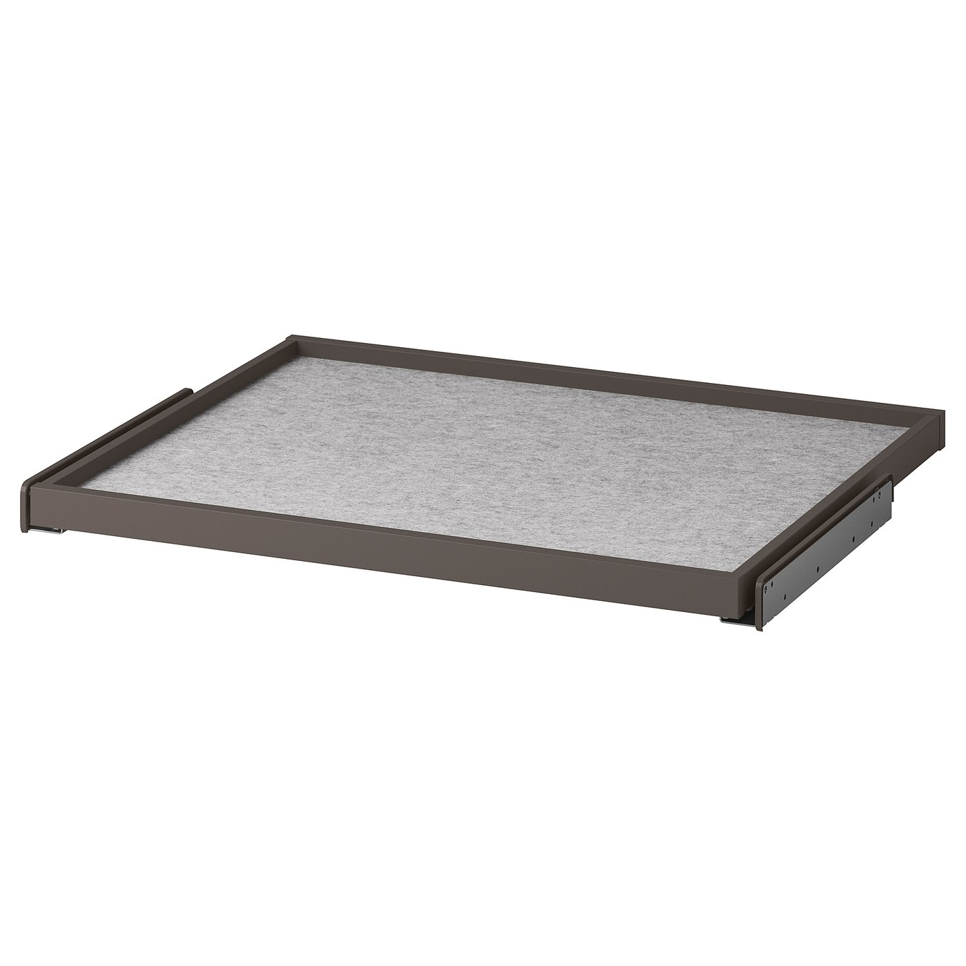 KOMPLEMENT pullout tray with drawer mat, dark grey/light grey, 75x58