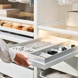 KOMPLEMENT Pull-out tray with insert, white, 50x58 cm