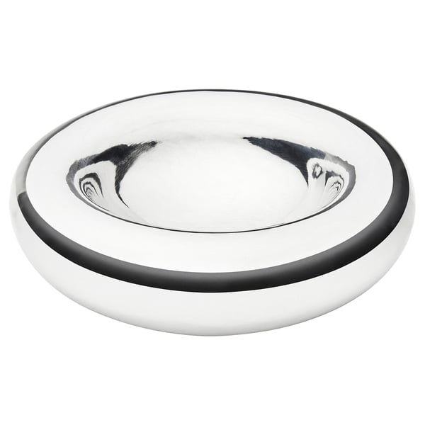KONSTRUNDA white & black bowl. Round stainless steel, two-tone design.