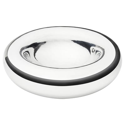 KONSTRUNDA white & black bowl. Round stainless steel, two-tone design.
