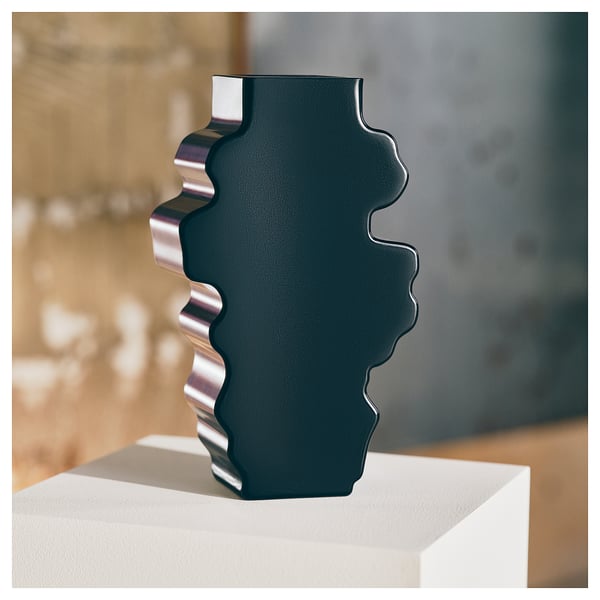 KONSTRUNDA Vase, black, 28 cm