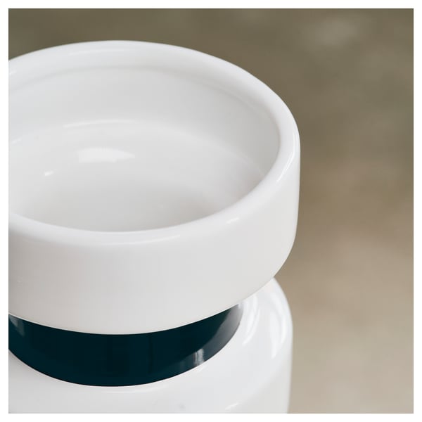 KONSTRUNDA Vase, white/black, 29 cm