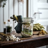 KORKEN Jar with lid, clear glass, 1 l