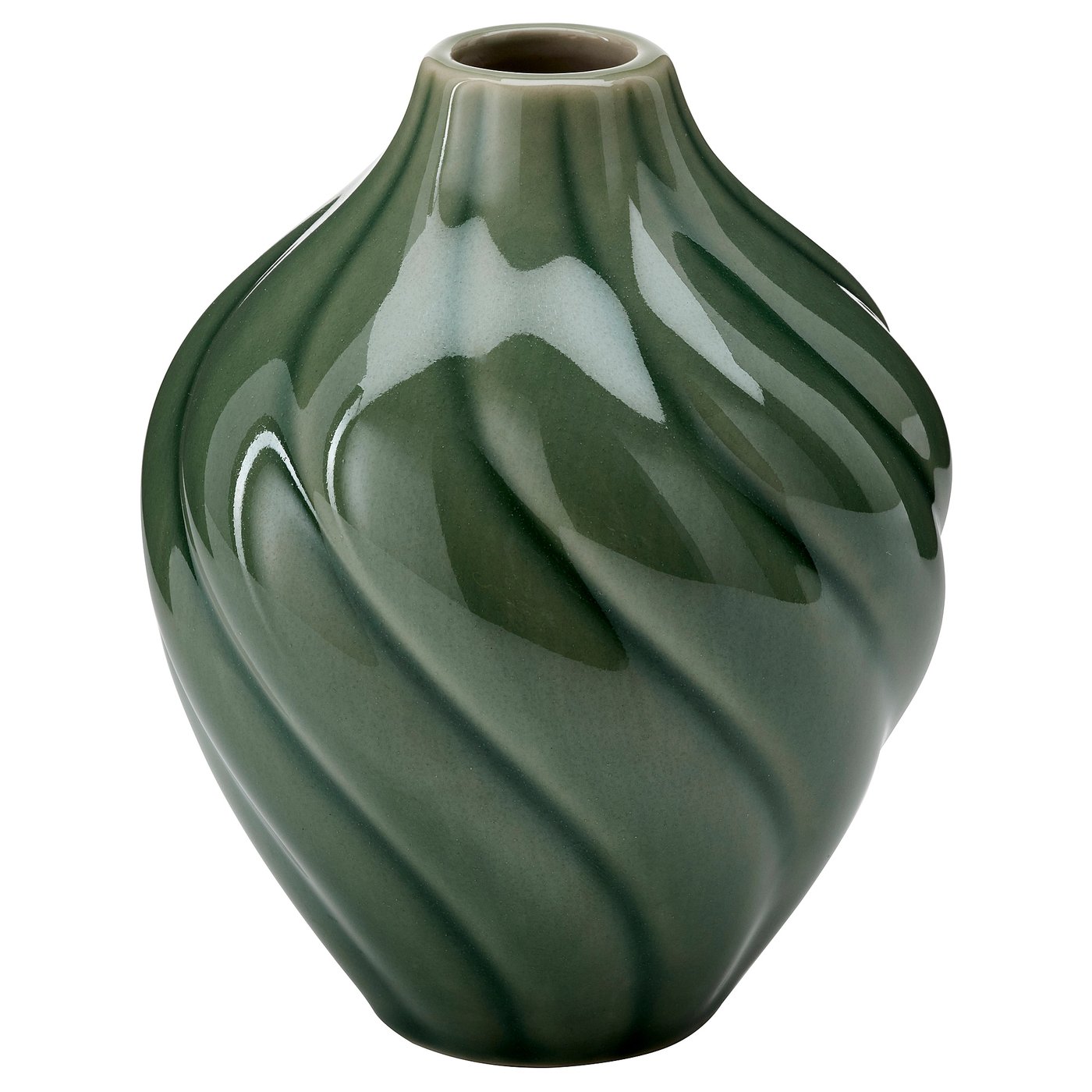 KORNSPARV Vase, green, 12 cm