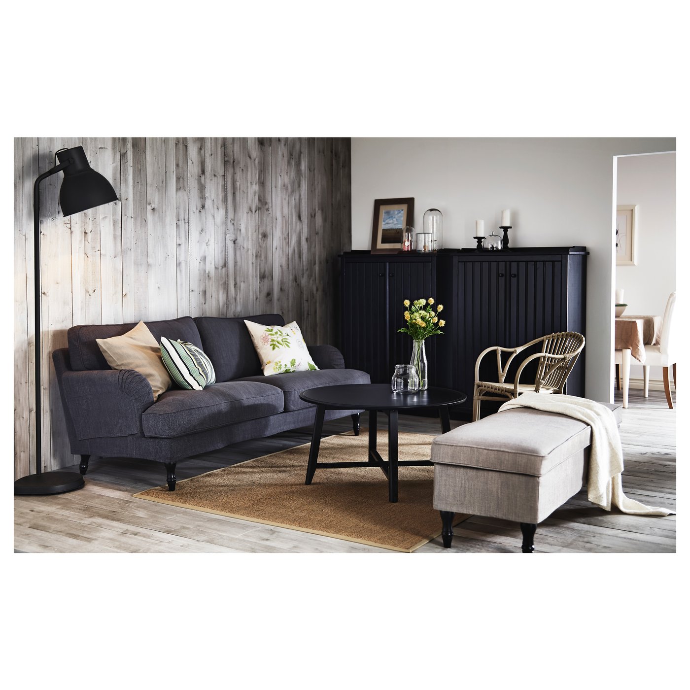 KRAGSTA coffee table, black, 90 cm - IKEA