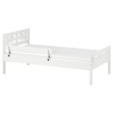 KRITTER Bed frame with slatted bed base, white, 70x160 cm