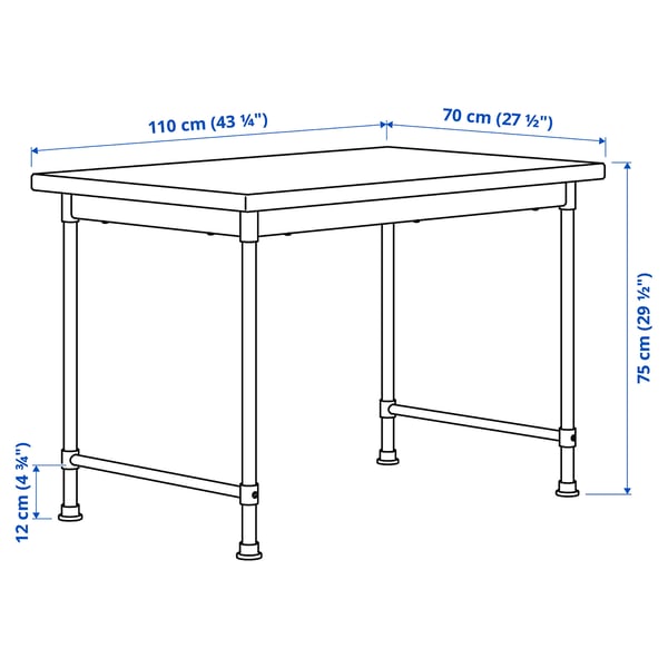 KULLABERG desk, pine, 110x70 cm IKEA