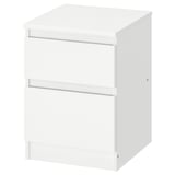 KULLEN Chest of 2 drawers, white, 35x49 cm