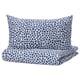 KVASTFIBBLA Duvet cover and 2 pillowcases, white/dark blue, 200x200/50x80 cm