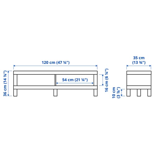 LACK TV bench, white, 120x35x36 cm