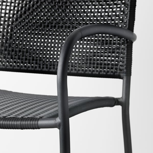 Lacko Chair With Armrests Outdoor Grey Ikea