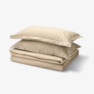 LÄKEVÄNDEROT Duvet cover and 2 pillowcases, beige, 200x200/50x80 cm