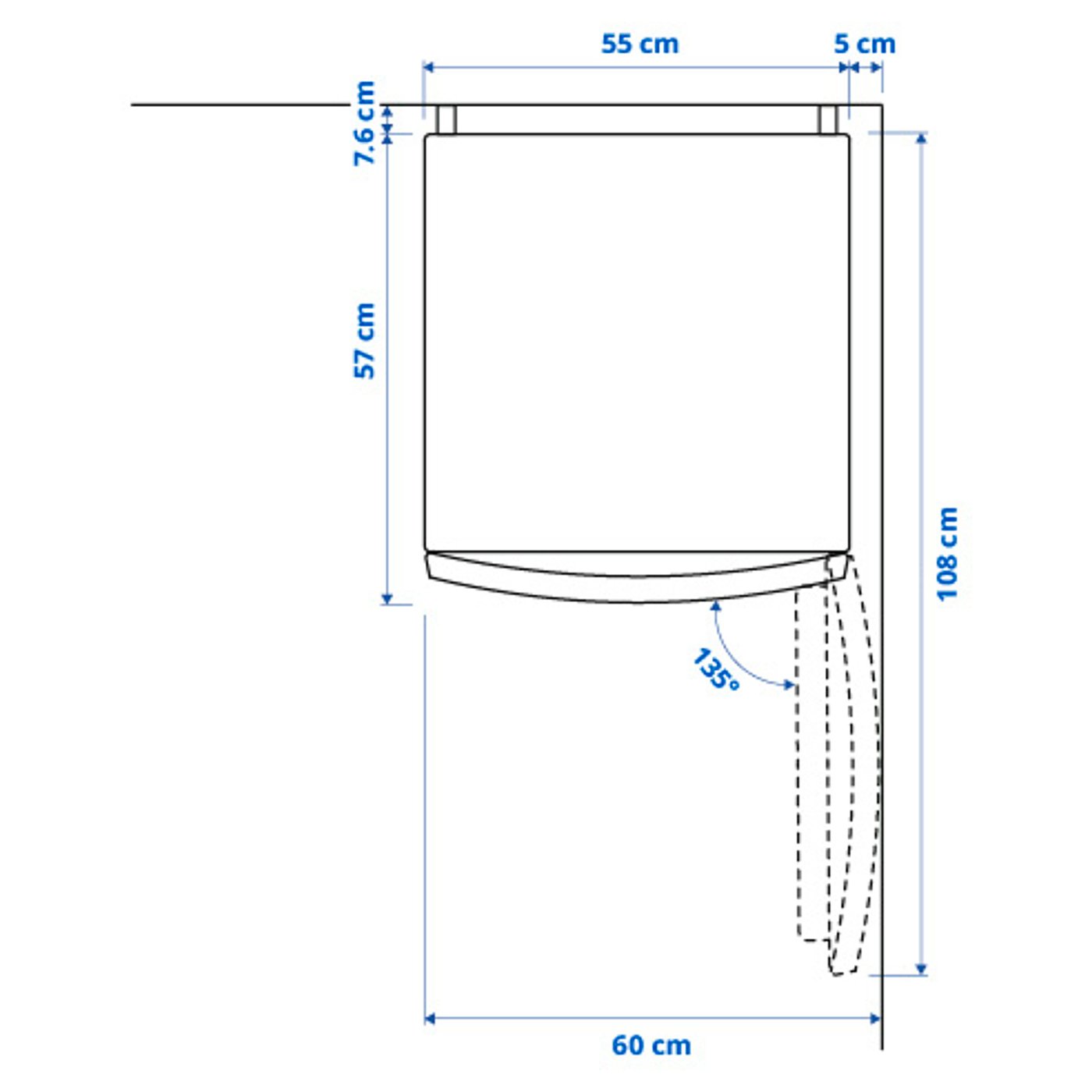 fridge freezer standard height