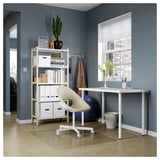 LAGKAPTEN / ADILS Desk, organic shapes/white black, 120x60 cm