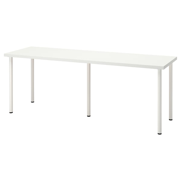 LAGKAPTEN / ADILS Desk, white, 200x60 cm IKEA