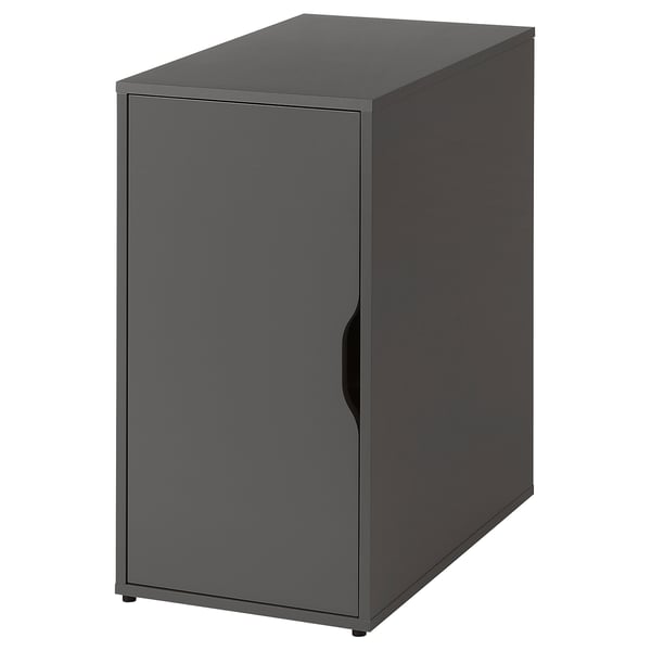 LAGKAPTEN / ALEX Desk, grey/wood effect black, 120x60 cm