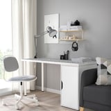 LAGKAPTEN / ALEX Desk, organic shapes/white black, 120x60 cm