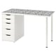 Option: LAGKAPTEN / ALEX Desk, organic shapes/white black, 120x60 cm