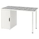 Option: LAGKAPTEN / ALEX Desk, organic shapes/white black, 120x60 cm