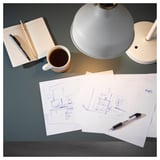 LAGKAPTEN Table top, grey-turquoise, 140x60 cm