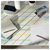 LAGKAPTEN Table top, grid/multicolour, 140x60 cm
