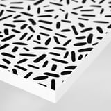 LAGKAPTEN Table top, organic shapes white/black, 140x60 cm